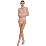 PASSION - WOMAN BS086 BODYSTOCKING BLANCO TALLA ÚNICA