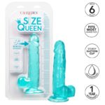 CALEXOTICS - SIZE QUEEN DILDO AZUL 15.3 CM - Imagen 3