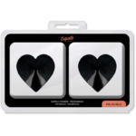 COQUETTE CHIC DESIRE - CUBRE PEZONES METAL CORAZONES NEGROS - Imagen 5