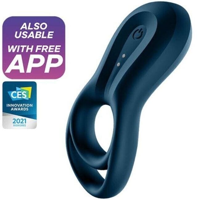 img_116804_417c8f73c6cc0b727fd0b05fb385d0e1_1.jpg SATISFYER - EPIC DUO ANILLO VIBRADOR APP AZUL - Imagen 1