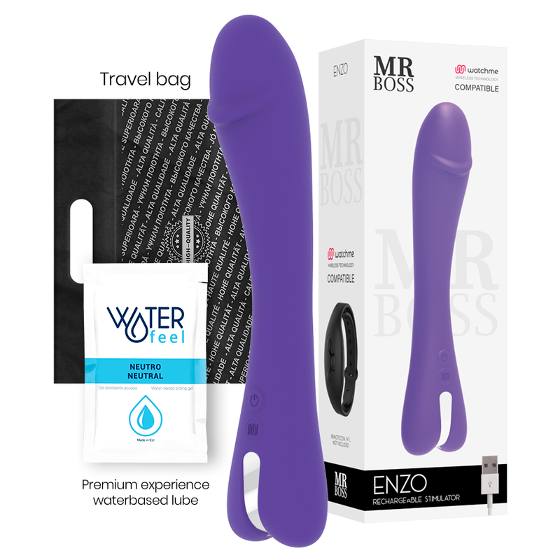 img_119583_0e40a76aabdedcf04544f237397a9663_1.png MR BOSS - ENZO VIBRADOR + MANDO CONTROL REMOTO WATCHME - Imagen 1