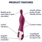 SATISFYER - AMAZING 1 VIBRADOR PUNTO A BERRY - Imagen 4