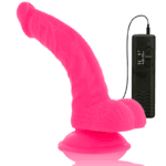 DIVERSIA - DILDO REALÍSTICO FLEXIBLE CON VIBRACIÓN ROSA 21.5 CM -O- 4.5 CM - Imagen 3