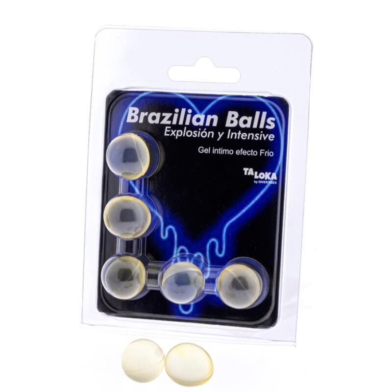 img_130655_721b18378676c4ec4784baa60838a4ee_1.jpg TALOKA - BRAZILIAN BALLS GEL EXCITANTE EFECTO FRIO Y VIBRACIÓN 5 BOLAS - Imagen 1