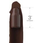FANTASY X- TENSIONS - PIPEDREAMS SLEEVE 22,86 CM + 7,62 CM PLUG BROWN - Imagen 2
