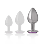 INTENSE - PLUG ANAL METAL ALUMINIO CON CRISTAL VIOLETA TALLA L - Imagen 5
