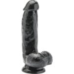 GET REAL - DILDO 12 CM CON TESTÍCULOS NEGRO