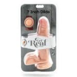 GET REAL - DUAL DENSITY DILDO 12 CM CON TESTÍCULOS NATURAL - Imagen 3