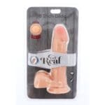 GET REAL - DUAL DENSITY DILDO 18 CM CON TESTÍCULOS NATURAL - Imagen 3