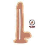 GET REAL - DUAL DENSITY DILDO 25,5 CM CON TESTÍCULOS NATURAL - Imagen 2