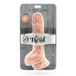 GET REAL - DUAL DENSITY DILDO 25,5 CM CON TESTÍCULOS NATURAL - Imagen 3