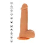 GET REAL - DILDO VIBRADOR CON BOLAS GIRATORIAS NATURAL - Imagen 4