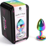SECRETPLAY - METAL BUTT PLUG MULTICOLOR TALLA S 7 CM - Imagen 2