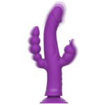 INTENSE - CASANOVA VIBRADOR RABBIT SILICONA TRIPLE MOTOR MORADO - Imagen 2
