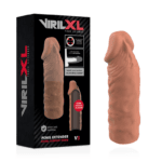 VIRILXL - EXTENSIÓN DE PENE LIQUID SILICONE V5 MARRÓN - Imagen 2
