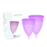 STERCUP - PACK COPA MENSTRUAL SILICONA FDA TALLA S + L LILA