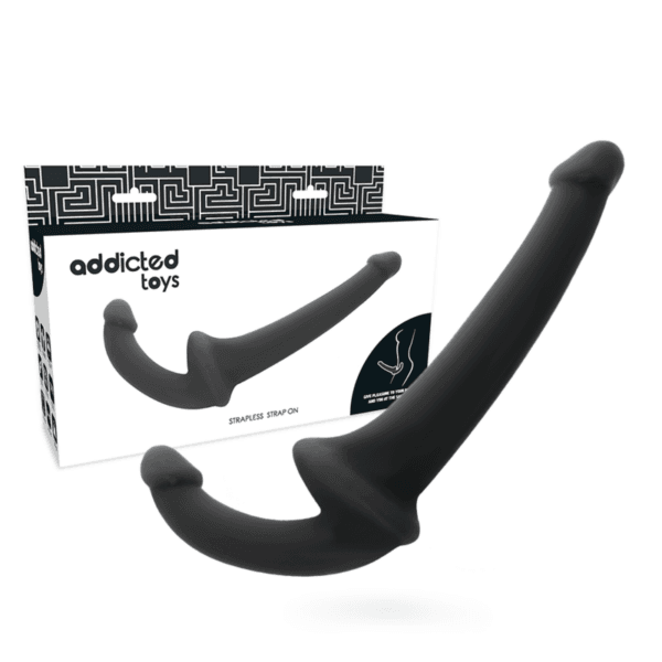 ADDICTED TOYS - DILDO CON ARNÉS SIN SUJECIÓN NEGRO