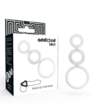 ADDICTED TOYS - SET ANILLOS PENE Y TESTÍCULOS CLEAR