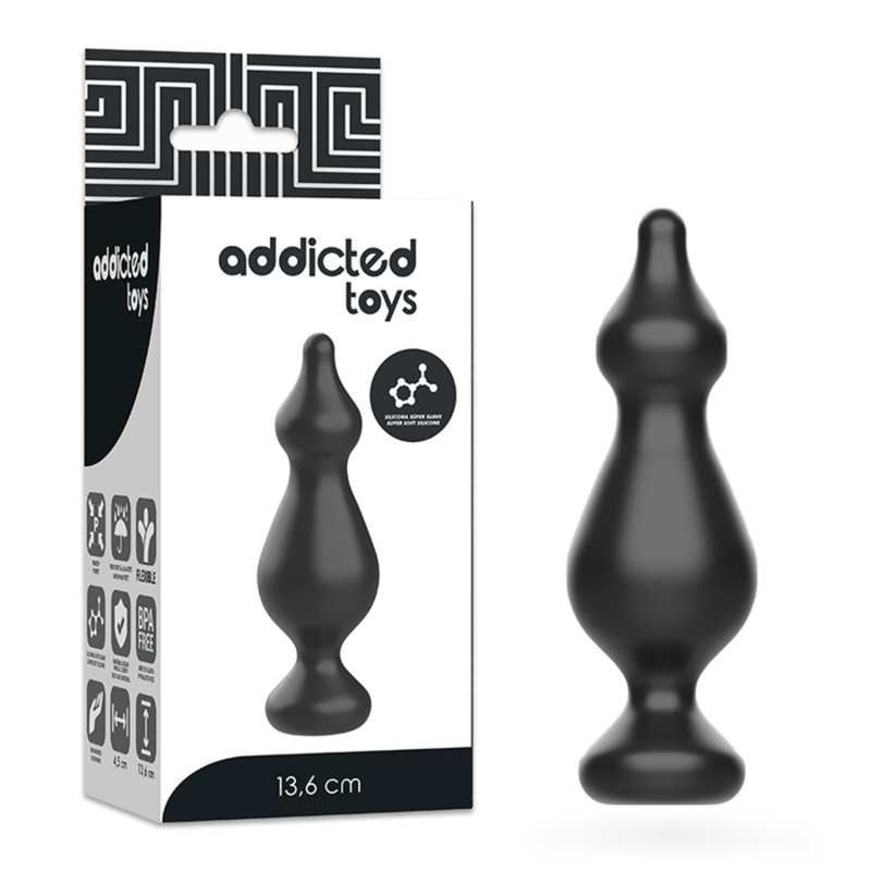 img_144886_1db24458a5b96f09b3506bd825f5ce05_1.png ADDICTED TOYS - ANAL SEXUAL PLUG 13.6 CM NEGRO - Imagen 1