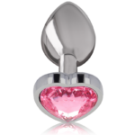 INTENSE - PLUG ANAL METAL ALUMINIO CORAZÓN ROSA TALLA L - Imagen 2