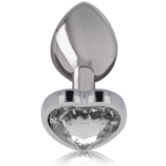 INTENSE - PLUG ANAL METAL ALUMINIO CORAZÓN BLANCO TALLA M - Imagen 2