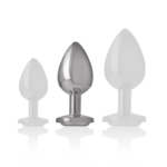 INTENSE - PLUG ANAL METAL ALUMINIO CORAZÓN BLANCO TALLA M - Imagen 5