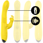 INTENSE - TOKY VIBRADOR MULTIFUNCIÓN RECARGABLE UP DOWN CON ESTIMULADOR DE CLITORIS AMARILLO - Imagen 2