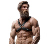 FETISH SUBMISSIVE ATTITUDE - ARNÉS BULLDOG AJUSTABLE ECOPIEL PECHO CRUZADO HOMBRE - Imagen 4