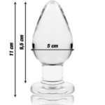 NEBULA SERIES BY IBIZA - MODELO 3 PLUG CRISTAL TRANSPARENTE 11 CM -O- 5 CM - Imagen 3