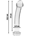 NEBULA SERIES BY IBIZA - MODELO 11 DILDO CRISTAL TRANSPARENTE 16 CM -O- 3 CM - Imagen 3