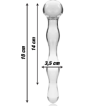 NEBULA SERIES BY IBIZA - MODELO 13 DILDO CRISTAL TRANSPARENTE 18 CM -O- 3.5 CM - Imagen 3