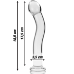 NEBULA SERIES BY IBIZA - MODELO 18 DILDO CRISTAL TRANSPARENTE 18.5 CM -O- 3.5 CM - Imagen 3