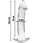 NEBULA SERIES BY IBIZA - MODELO 19 DILDO CRISTAL TRANSPARENTE 18.5 CM -O- 4 CM - Imagen 3