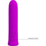 PRETTY LOVE - CURTIS MINI VIBRADOR SUPER POWER 12 VIBRACIONES SILICONA VIOLETA - Imagen 5