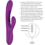 INTENSE - APOLO VIBRADOR MULTIFUNCIÓN RECARGABLE 7 VIBRACIONES CON LENGUA OSCILANTE MORADO - Imagen 5