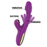 INTENSE - ATENEO VIBRADOR MULTIFUNCIÓN RECARGABLE 7 VIBRACIÓNES CON LENGUA OSCILANTE Y SUCCIONADOR MORADO - Imagen 3