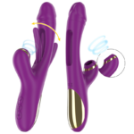 INTENSE - ATENEO VIBRADOR MULTIFUNCIÓN RECARGABLE 7 VIBRACIÓNES CON LENGUA OSCILANTE Y SUCCIONADOR MORADO - Imagen 2