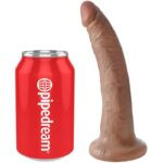 KING COCK - PENE REALÍSTICO 17.5 CM CARAMELO - Imagen 4