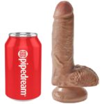 KING COCK - PENE REALÍSTICO CON TESTÍCULOS 13.2 CM CARAMELO - Imagen 5