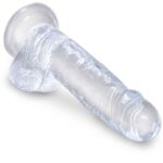 KING COCK - CLEAR PENE REALÍSTICO CON TESTÍCULOS 15.2 CM TRANSPARENTE - Imagen 3