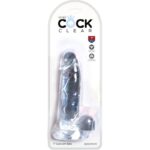 KING COCK - CLEAR PENE REALÍSTICO CON TESTÍCULOS 15.2 CM TRANSPARENTE - Imagen 5