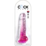 KING COCK - CLEAR PENE REALÍSTICO CON TESTÍCULOS 16.5 CM ROSA - Imagen 2