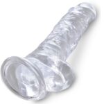 KING COCK - CLEAR PENE REALÍSTICO CON TESTÍCULOS 16.5 CM TRANSPARENTE - Imagen 4