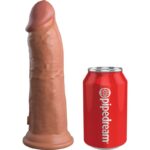 KING COCK - ÉLITE DILDO REALÍSTICO VIBRADOR  SILICONA 20.3 CM CARAMELO