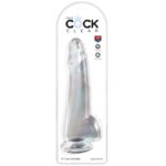 KING COCK - CLEAR DILDO CON TESTÍCULOS 19 CM TRANSPARENTE - Imagen 2
