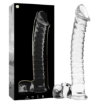 NEBULA SERIES BY IBIZA - MODELO 23 DILDO CRISTAL TRANSPARENTE 21.5 CM -O- 4 CM