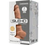 SILEXD - MODELO 1 PENE REALÍSTICO SILICONA PREMIUM SILEXPAN CARAMELO 17.5 CM - Imagen 3