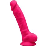 SILEXD - MODELO 1 PENE REALÍSTICO SILICONA PREMIUM SILEXPAN FUCSIA 17.5 CM
