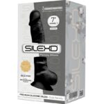 SILEXD - MODELO 1 PENE REALÍSTICO SILICONA PREMIUM SILEXPAN NEGRO 17.5 CM - Imagen 3
