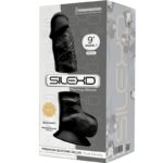 SILEXD - MODELO 1 PENE REALÍSTICO SILICONA PREMIUM SILEXPAN NEGRO 23 CM - Imagen 3